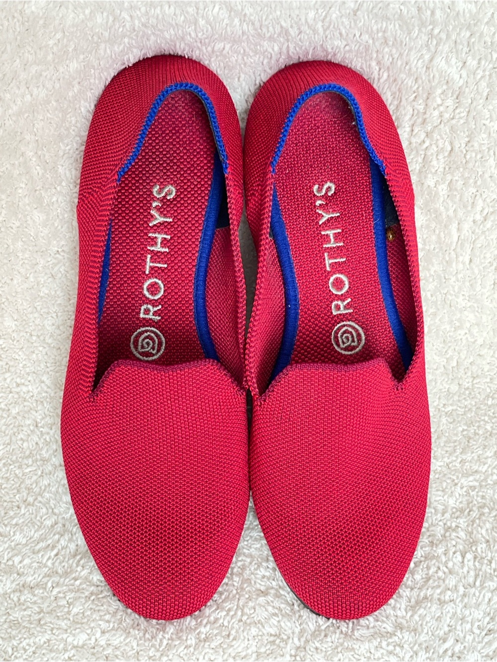 Rothy’s The Loafer - Red with Blue Trim 6.5 / 7